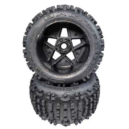 Arrma OUTCAST 4S V2 BLX DBoots Backflip LP Tires & Wheels Front Rear 4X4 Kraton