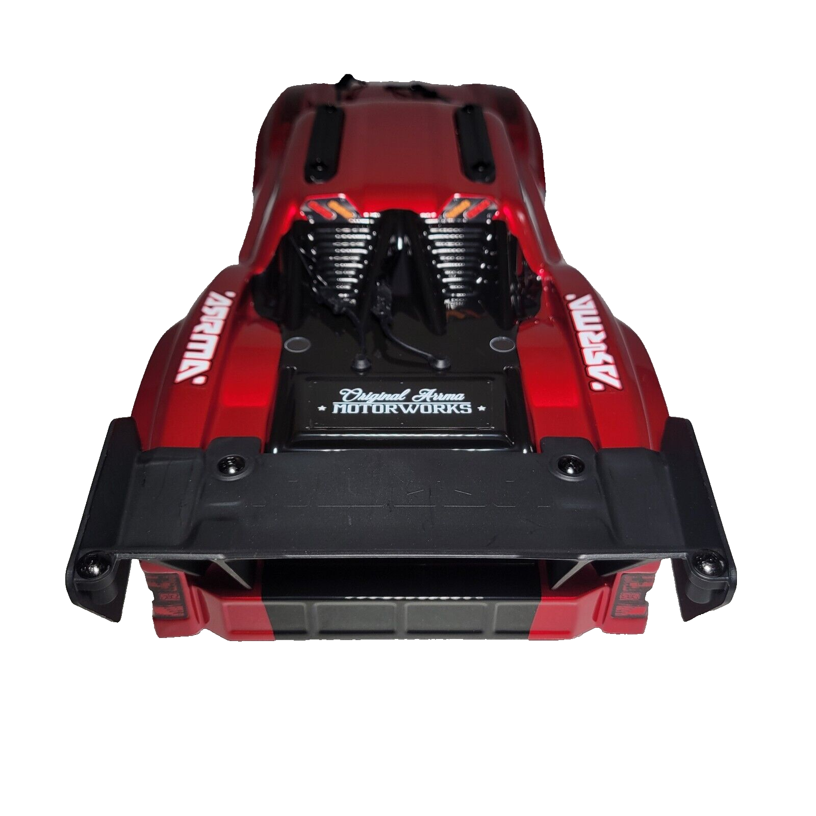 Arrma Vorteks Body Shell Red Factory Painted Decals Spoiler BLX Mega 4x4 / 4x2