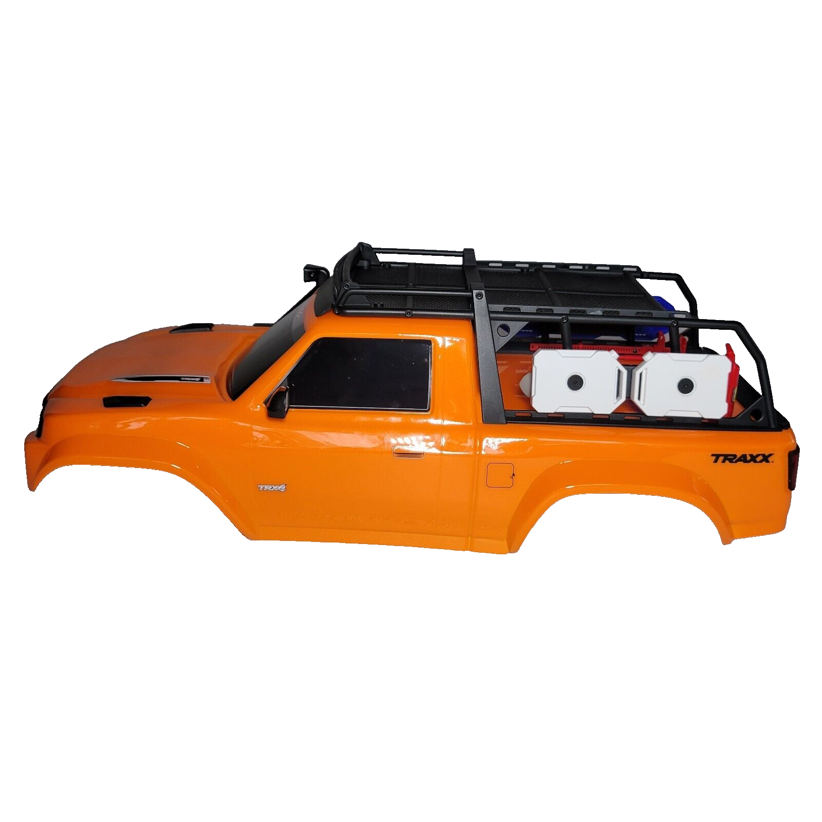 Fits Traxxas TRX-4 Traxx CLIPLESS Body Factory Painted Orange With Led Lights