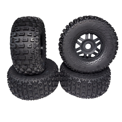 Arrma Mojave 4s BLX Tires Dboot Fortress & 17mm Wheels Pre-Glued Short Course