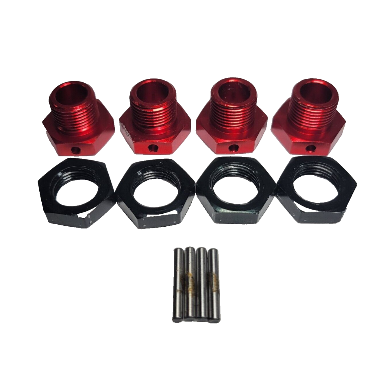 Arrma Felony Infraction Limitless 6s BLX Red Aluminum 17mm Wheel Hexes Nut Pins