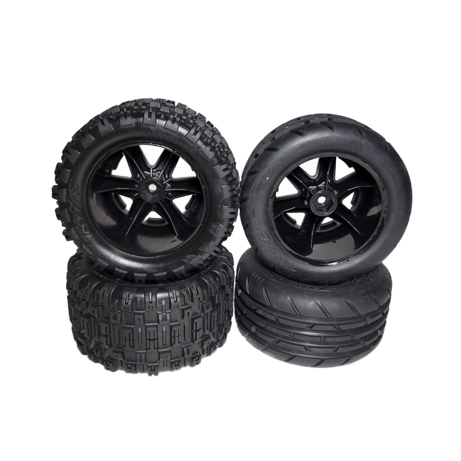 Fits Traxxas Rustler VX3 2wd Front Rear Sledgehammer Tires & 2.8 12mm Wheels XL5