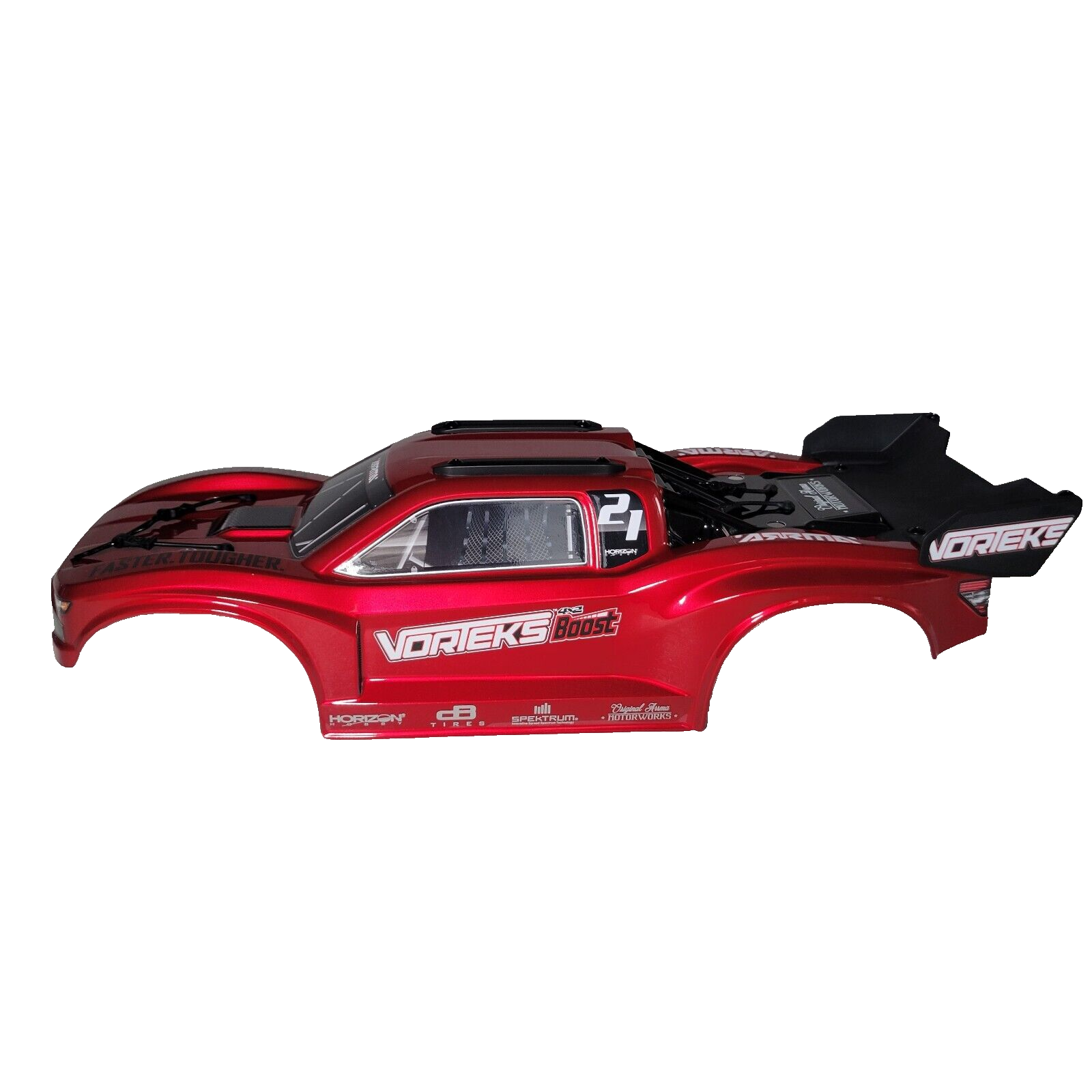 Arrma Vorteks Body Shell Red Factory Painted Decals Spoiler BLX Mega 4x4 / 4x2