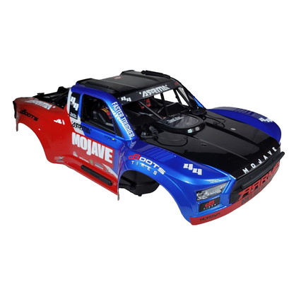 Arrma Mojave 4S Body Factory Painted Decaled Blue Red White W/ Rollcage & Driver