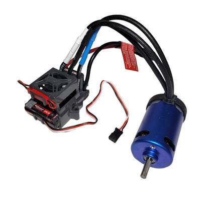 Fits Traxxas Rustler 2wd VX3 3s Motor & ESC /Fan Waterproof 3200KV Brushless 5mm