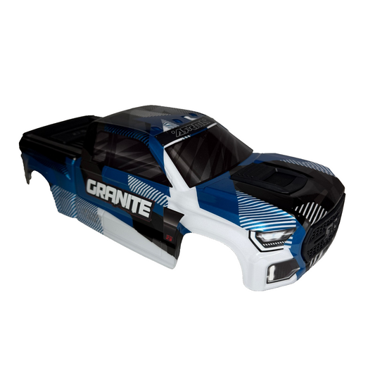 Arrma Granite 4x4 223s V4 CLIPLESS Body Shell Blue Black White Factory Painted