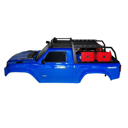 Fits Traxxas TRX-4 Traxx CLIPLESS Body Factory Painted Blue With Led Lights