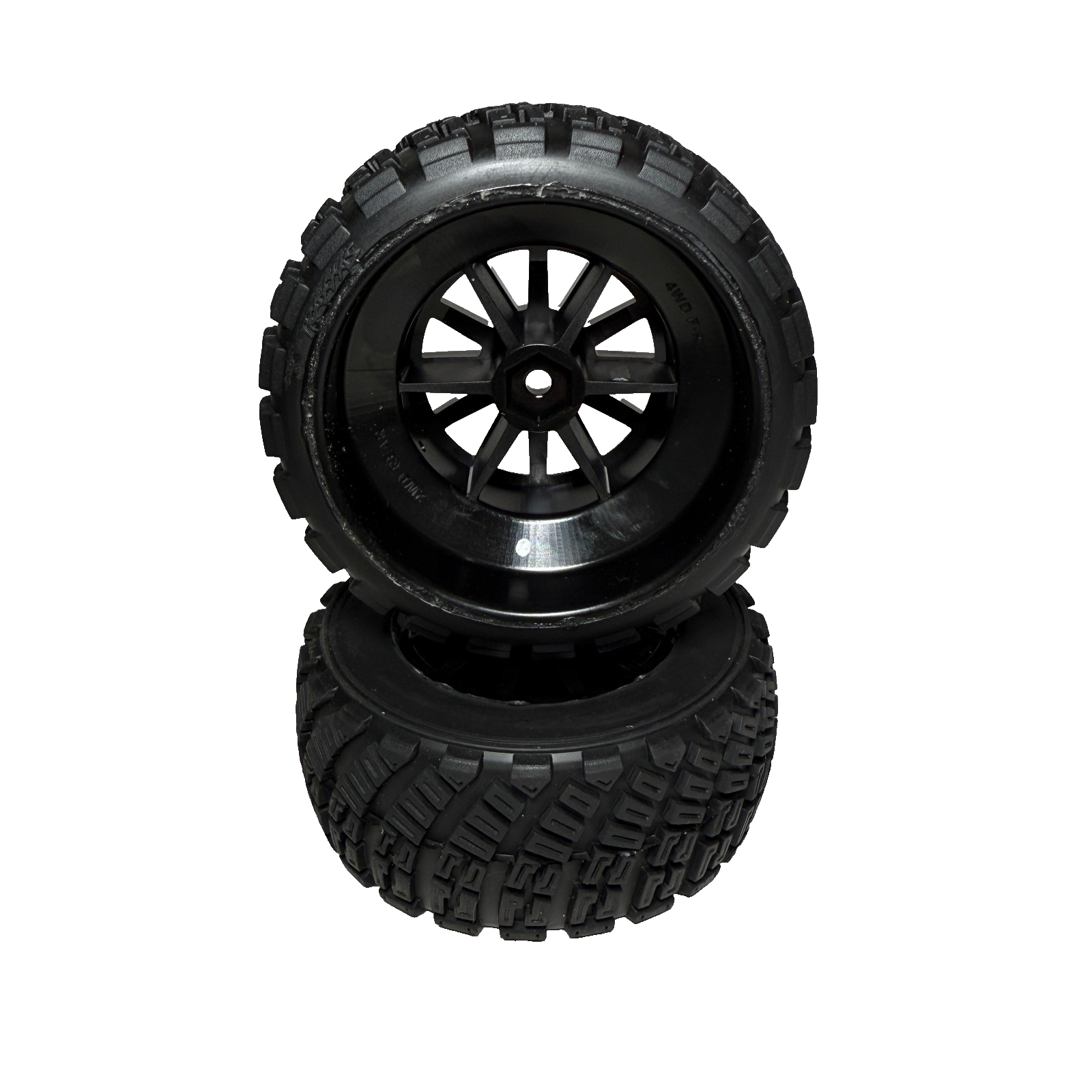 Fits Traxxas Rally 4x4 VXL Tires & 12mm Black Wheels / BL-2s 7473T