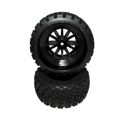 Fits Traxxas Rally 4x4 VXL Tires & 12mm Black Wheels / BL-2s 7473T