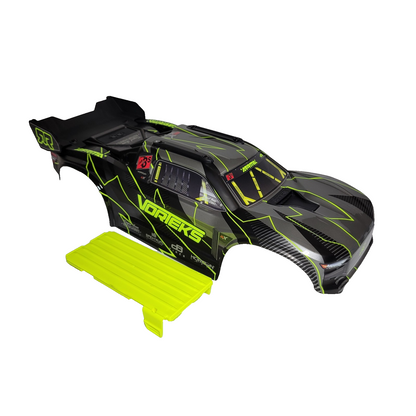Arrma Vorteks 223s 2wd Body Factory Painted Yellow Clipless & Spoiler Wing Tray