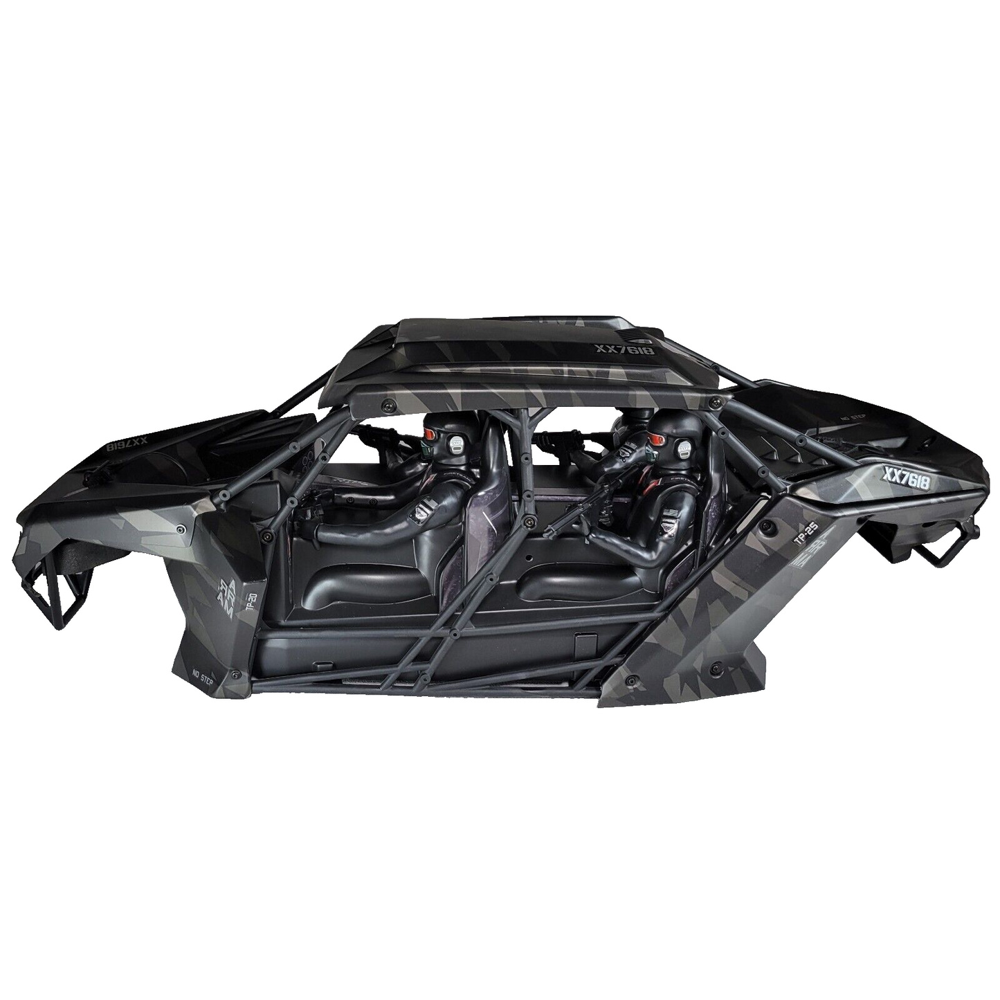 Arrma Fireteam 6s BLX Body Shell Roll Cage Panels Guards Painted Black Camo