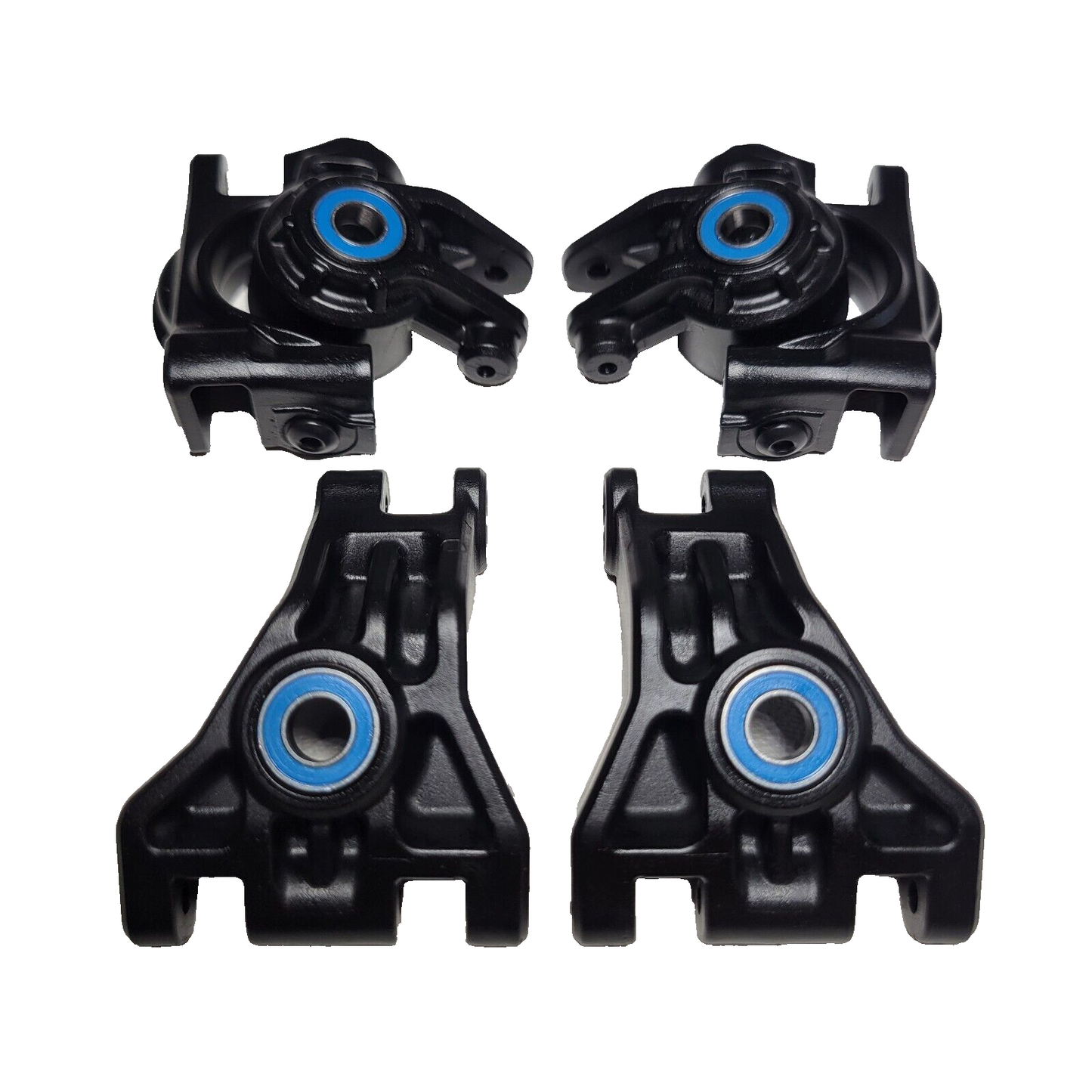 Fits Traxxas Jato 4x4 BL-2s Heavy Duty Knuckles Hub Bearing Carriers Block Black