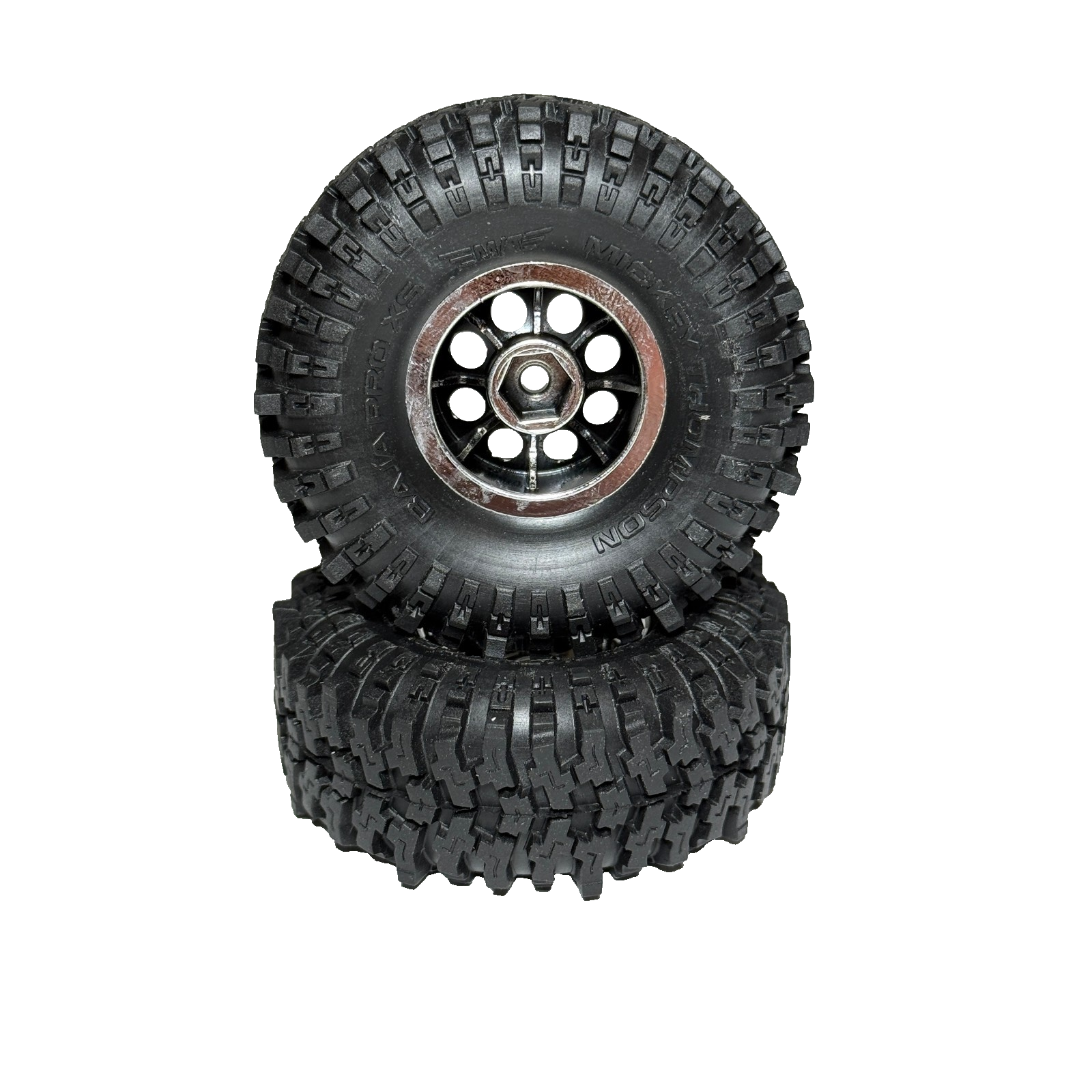 Fits Traxxas Trx-4M High Trail K10 Baja Pro Tires & 7mm Satin Chrome Wheels F150