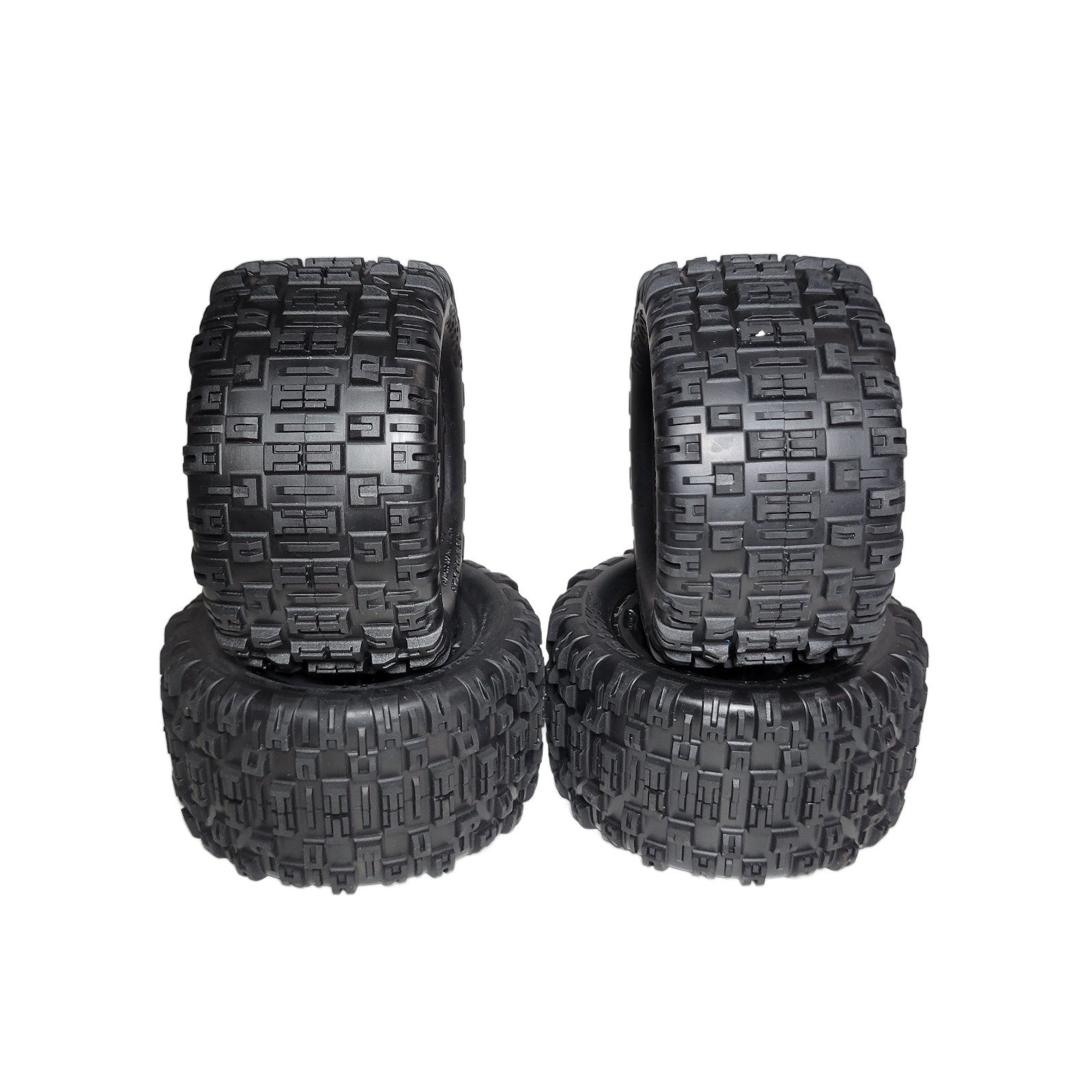 Fits Traxxas Rustler 4x4 VX3 Tires Sledgehammer ST & Wheels Black 12mm 2.8"