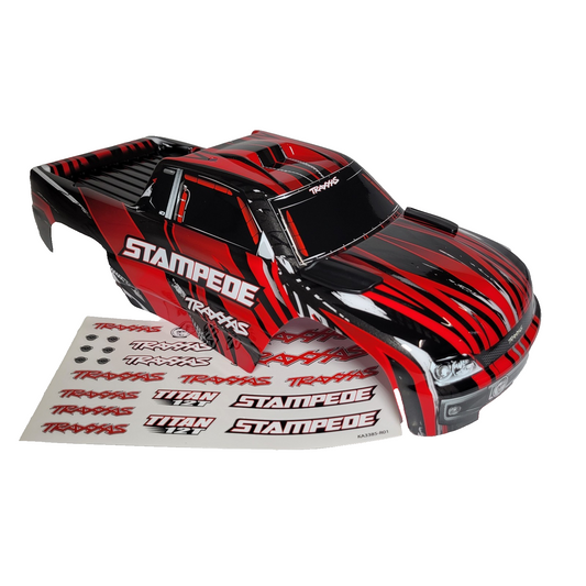Fits Traxxas Stampede 2wd Clipless Body Shell Red Black Factory Painted XL5