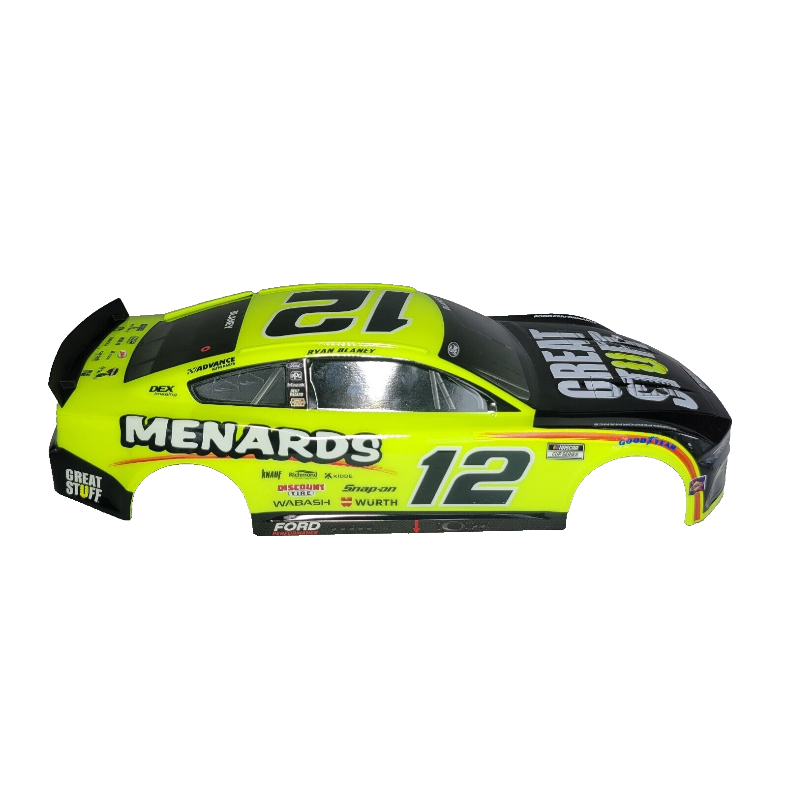 Losi Nascar Grom Body Factory Painted Yellow Black Blaney #12 Menards Decals