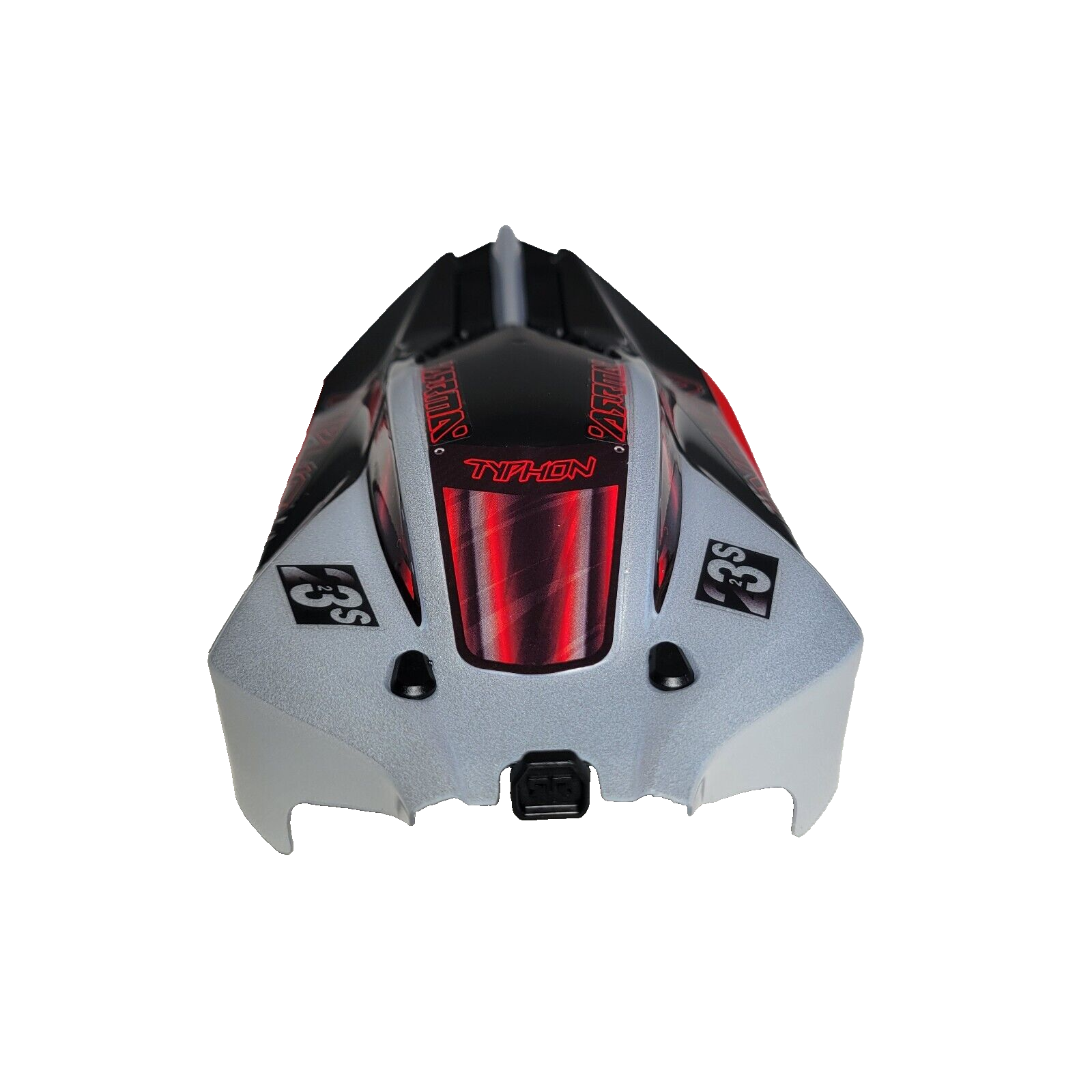 Arrma Typhon Grom 223s 1/18th Body Factory Painted Black Clipless & Wing Spoiler