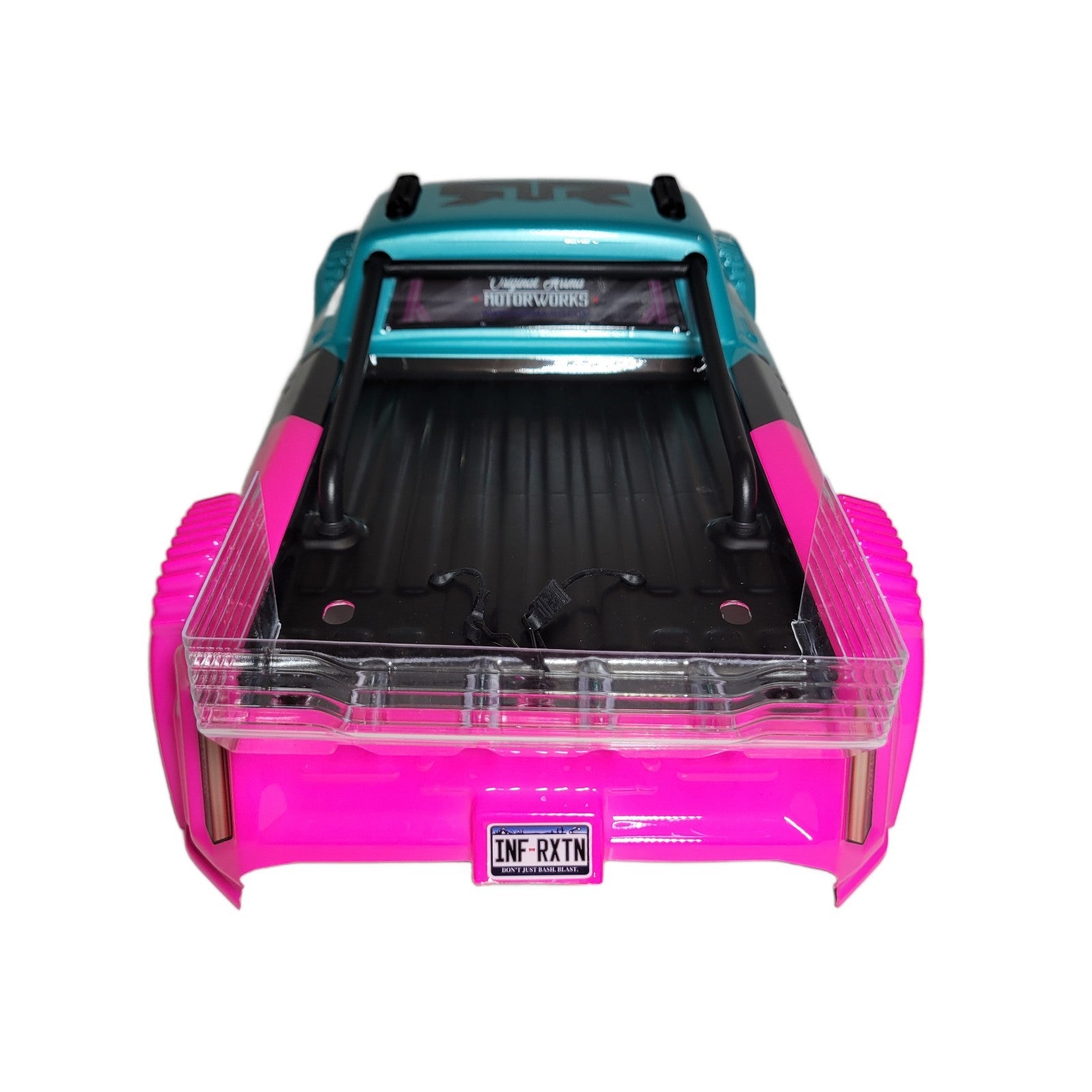 Arrma Infraction 223S BLX Body Black Pink Teal Factory Painted Spoiler Wing 2645