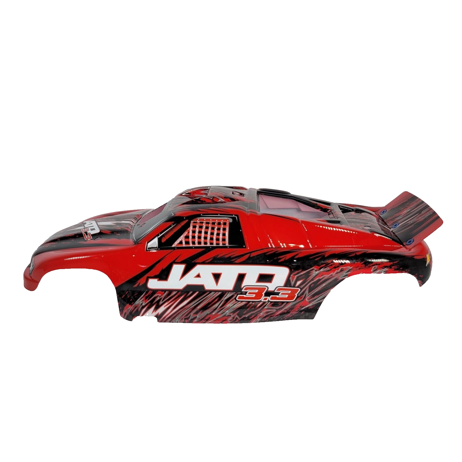 Fits Traxxas Jato 3.3 Red Black Body ProGraphix Factory Painted w/ Decals 55077