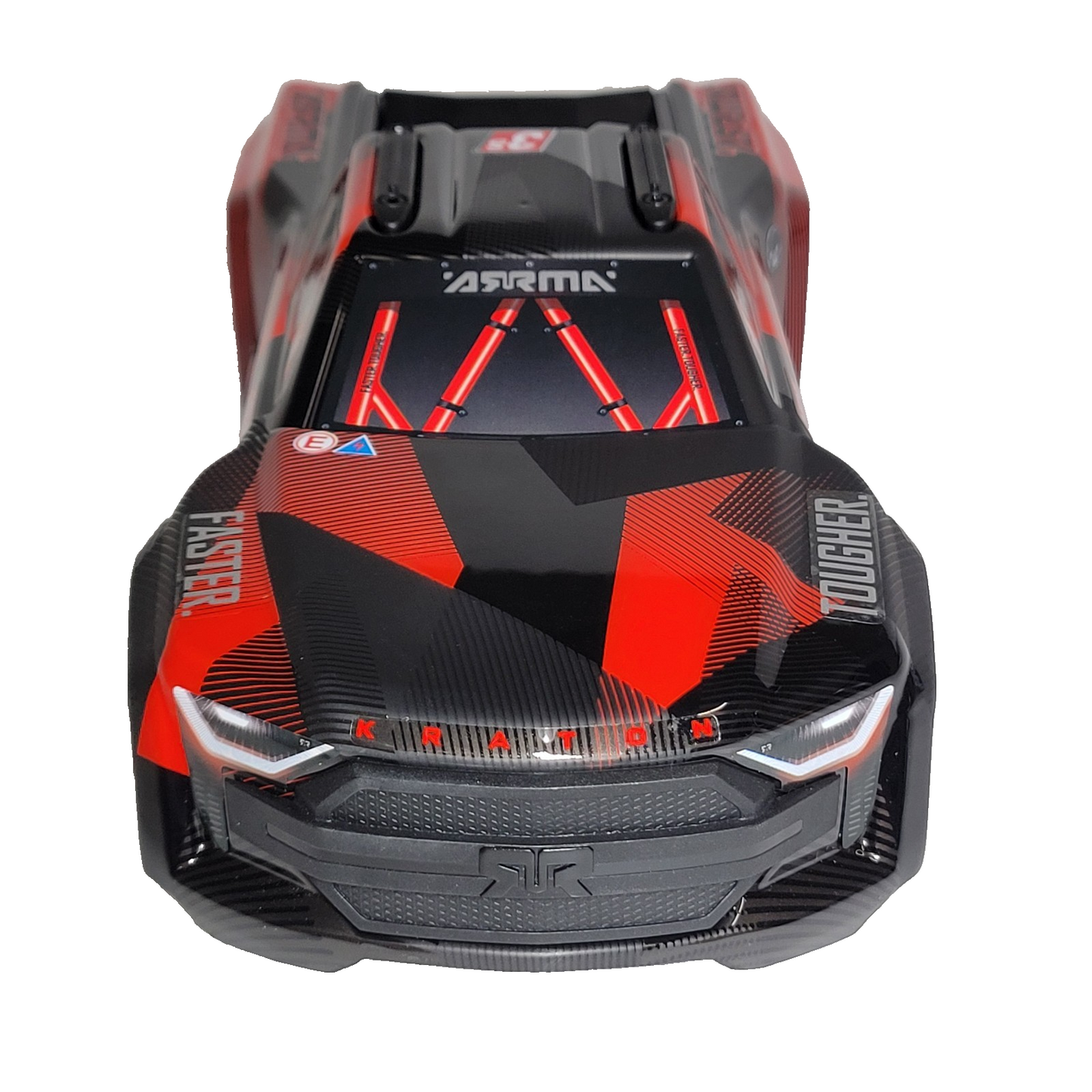 Arrma Mini Kraton 1/16th Body Factory Painted Red & Black Clipless ARA-2652