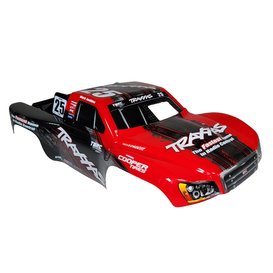 Fits Traxxas NITRO Slash 3.3 1/10 Body Shell Red Silver Black Red Painted Decal