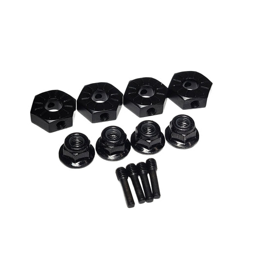 Axial SCX10 iii Coyote 12mm Wheel Hexes Aluminum Nuts & Pins Hex Hub