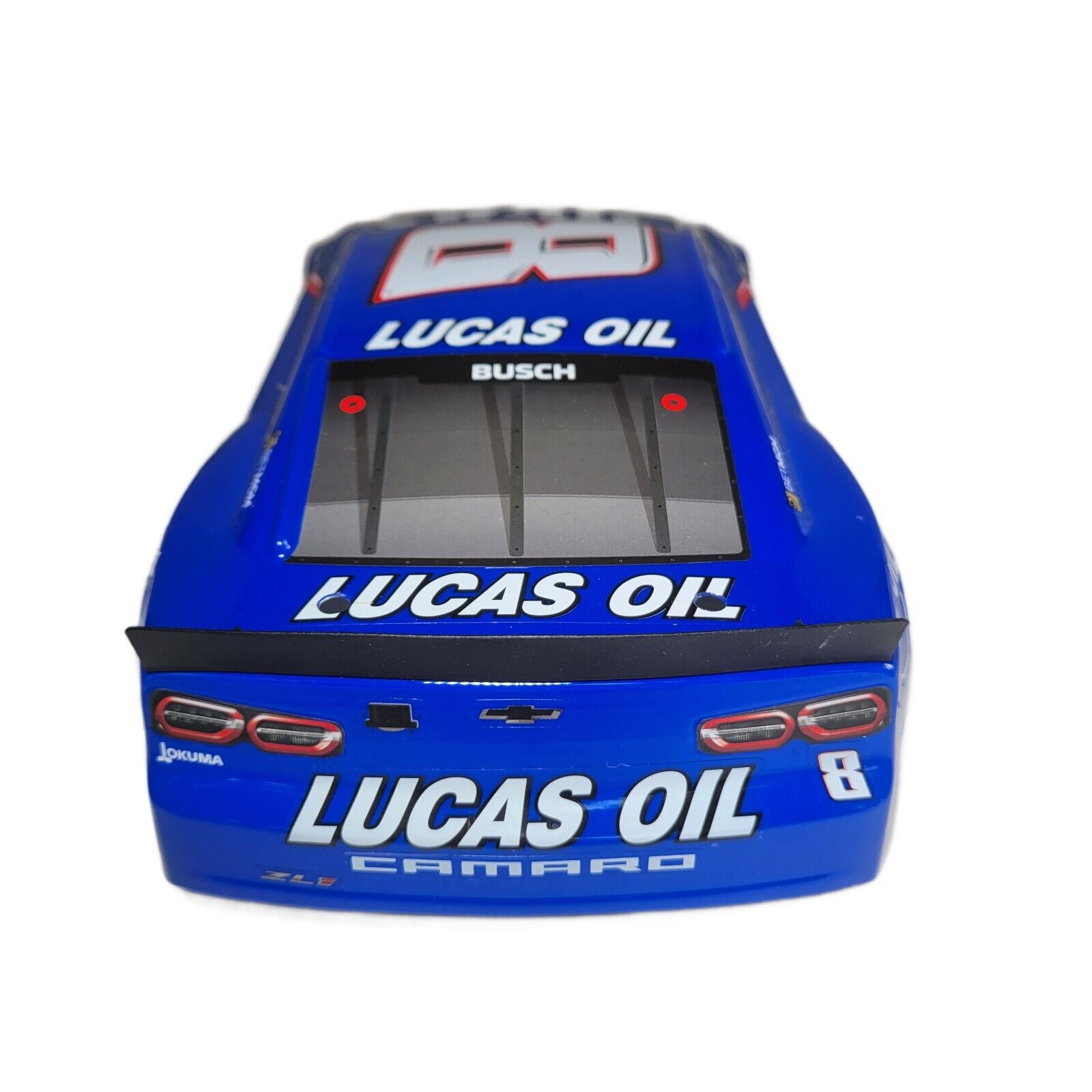 Losi Nascar Grom Body Factory Painted Blue White Busch #8 Lucas Oil Decals