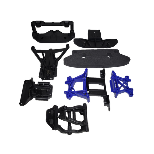 Fits Traxxas Rally 4x4 VXL Bumpers Foam & Bulkheads Shock Towers Front Rear BLUE