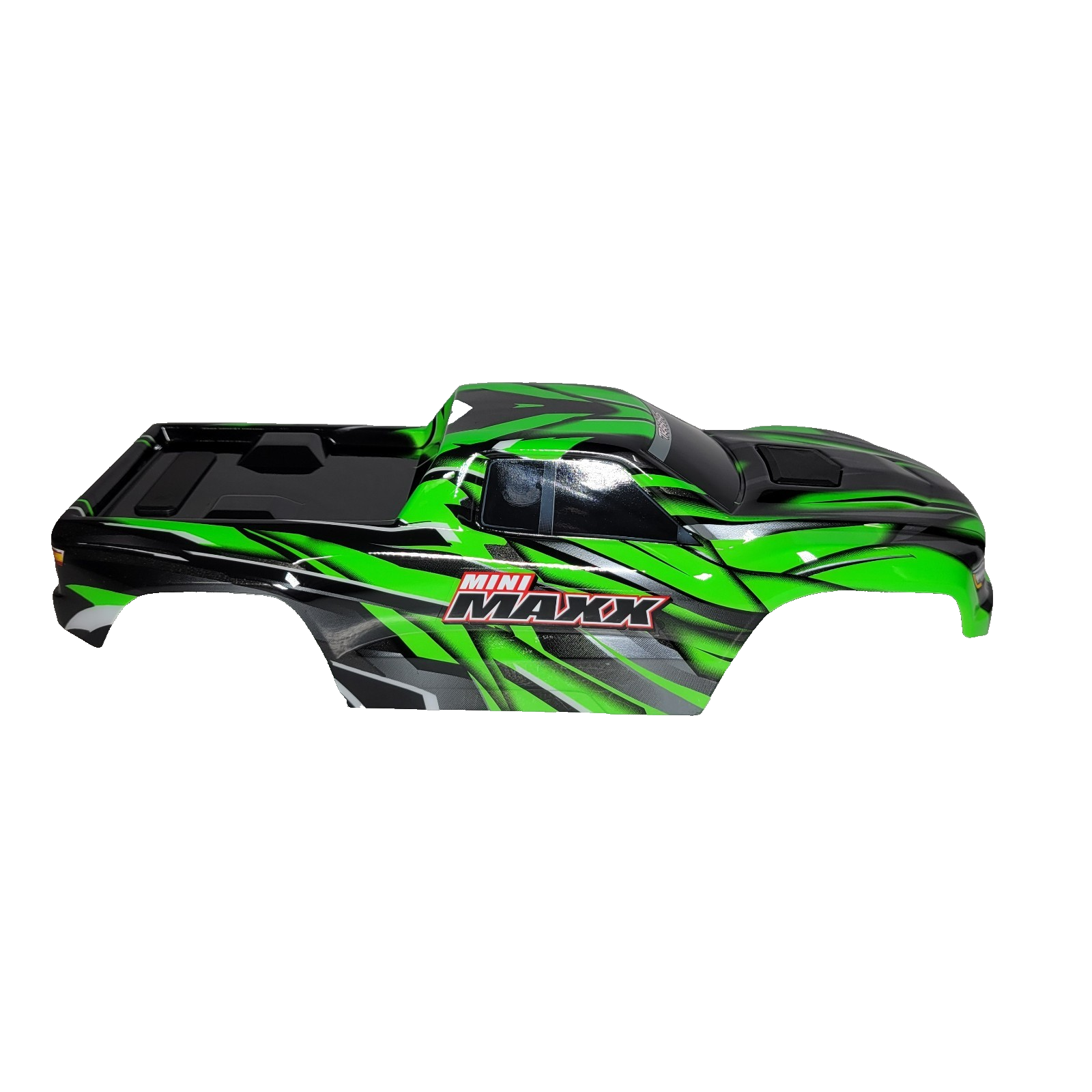 Fits Traxxas Mini Maxx Clipless Body Factory Painted Green Black Decals 1/16th