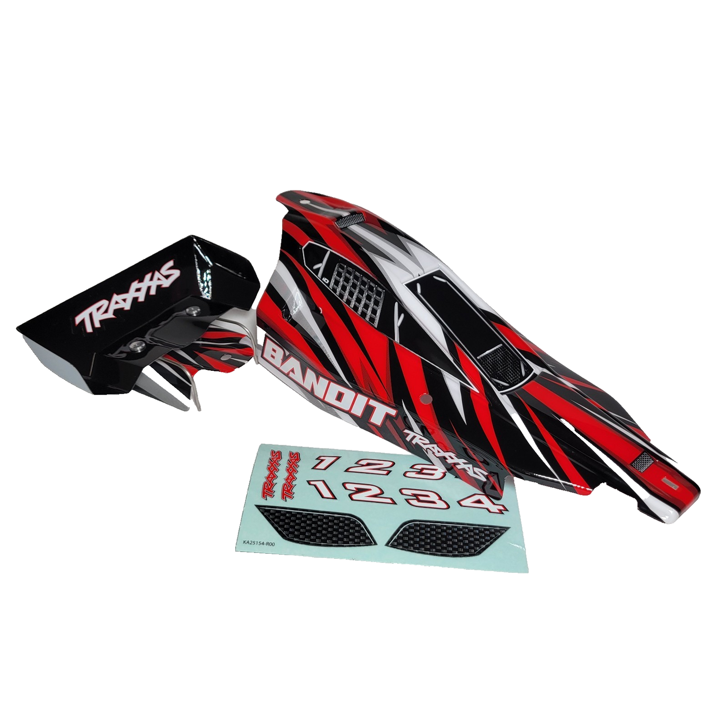 Fits Traxxas Bandit XL-5 Black Red White Body Factory Painted Decaled Also VXL
