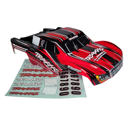 Fits Traxxas Slash 1/16th XL-2.5 Body Factory Painted Red Black Decals BodyShell