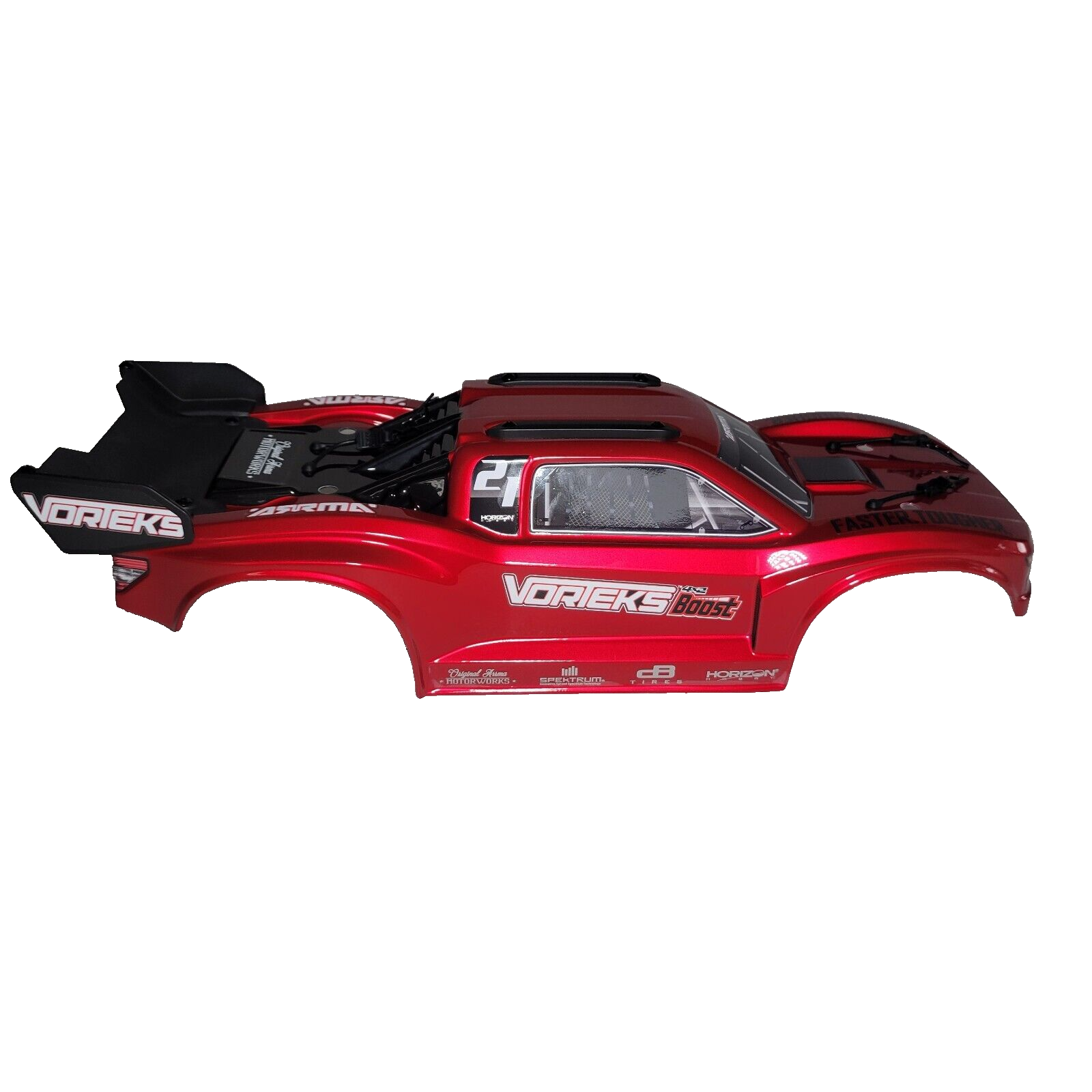 Arrma Vorteks Body Shell Red Factory Painted Decals Spoiler BLX Mega 4x4 / 4x2