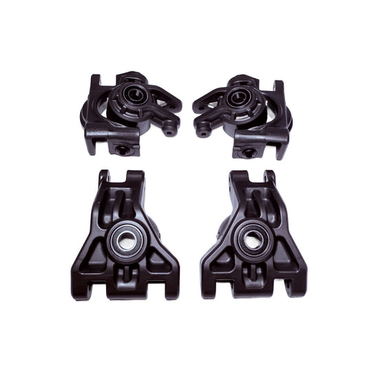 Fits Traxxas Jato 4x4 VXL Heavy Duty Knuckles Hub Bearing Carriers Block Black