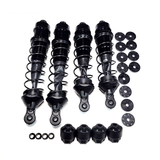 Arrma Fireteam 6s BLX Front & Rear Shocks Suspension Black Aluminum Set Springs