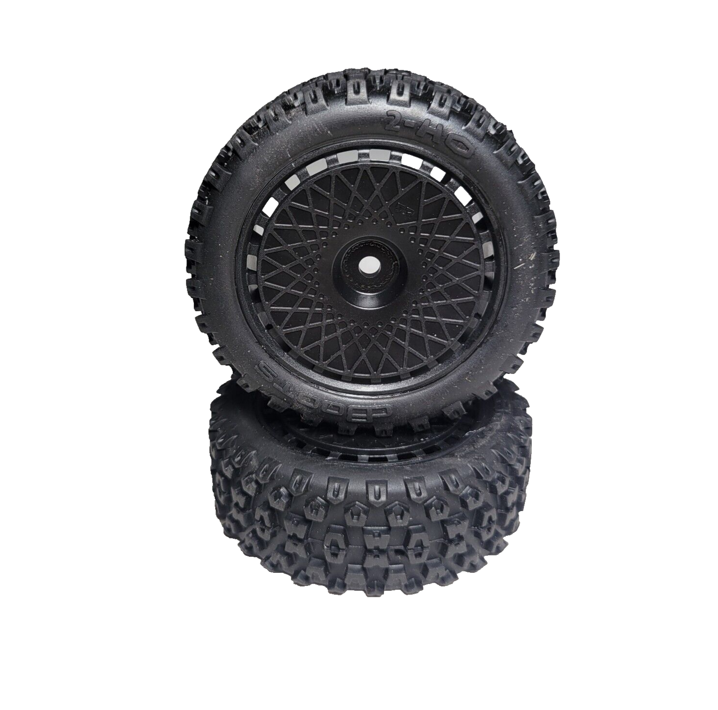Arrma Typhon Grom 223s BLX 1/18th Tires Dboots '2-HO' & Black 12mm Wheels