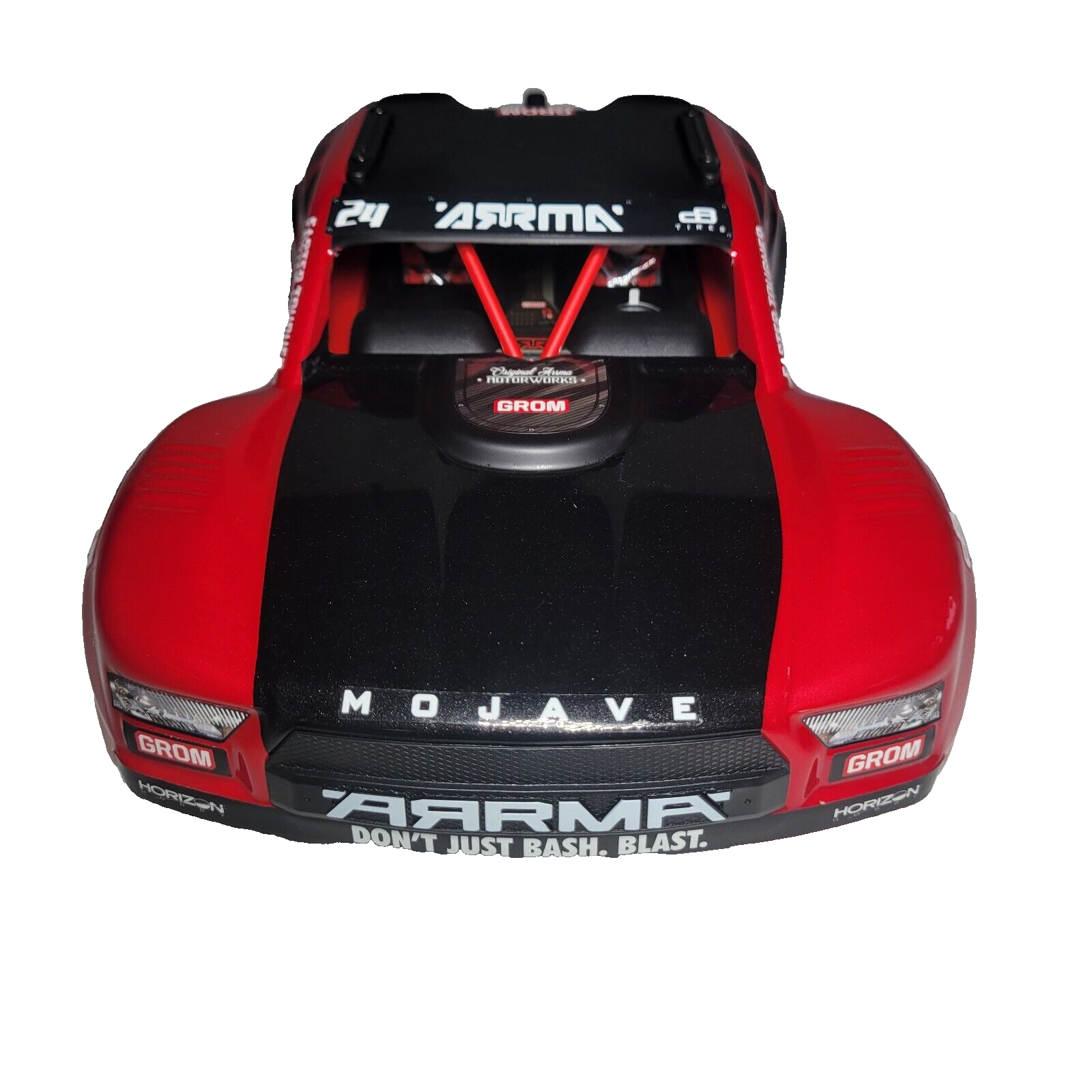 Arrma Mojave Grom Body Red Black With Internal Cage Frame / Clipless System