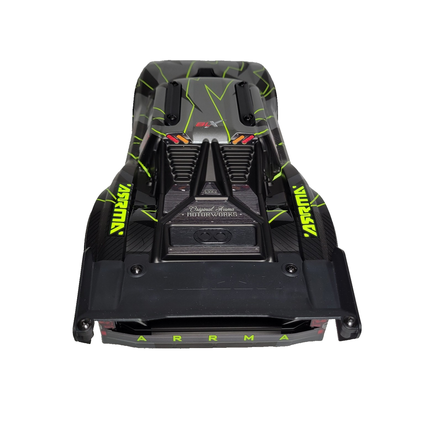 Arrma Vorteks 223s 2wd Body Factory Painted Yellow Clipless & Spoiler Wing Tray