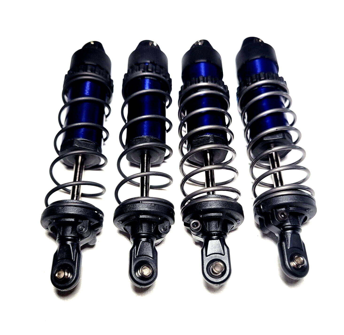 Fits Traxxas 1/10 Wide Maxx Shocks GT-Maxx BLUE Anodized Aluminum Springs 4s