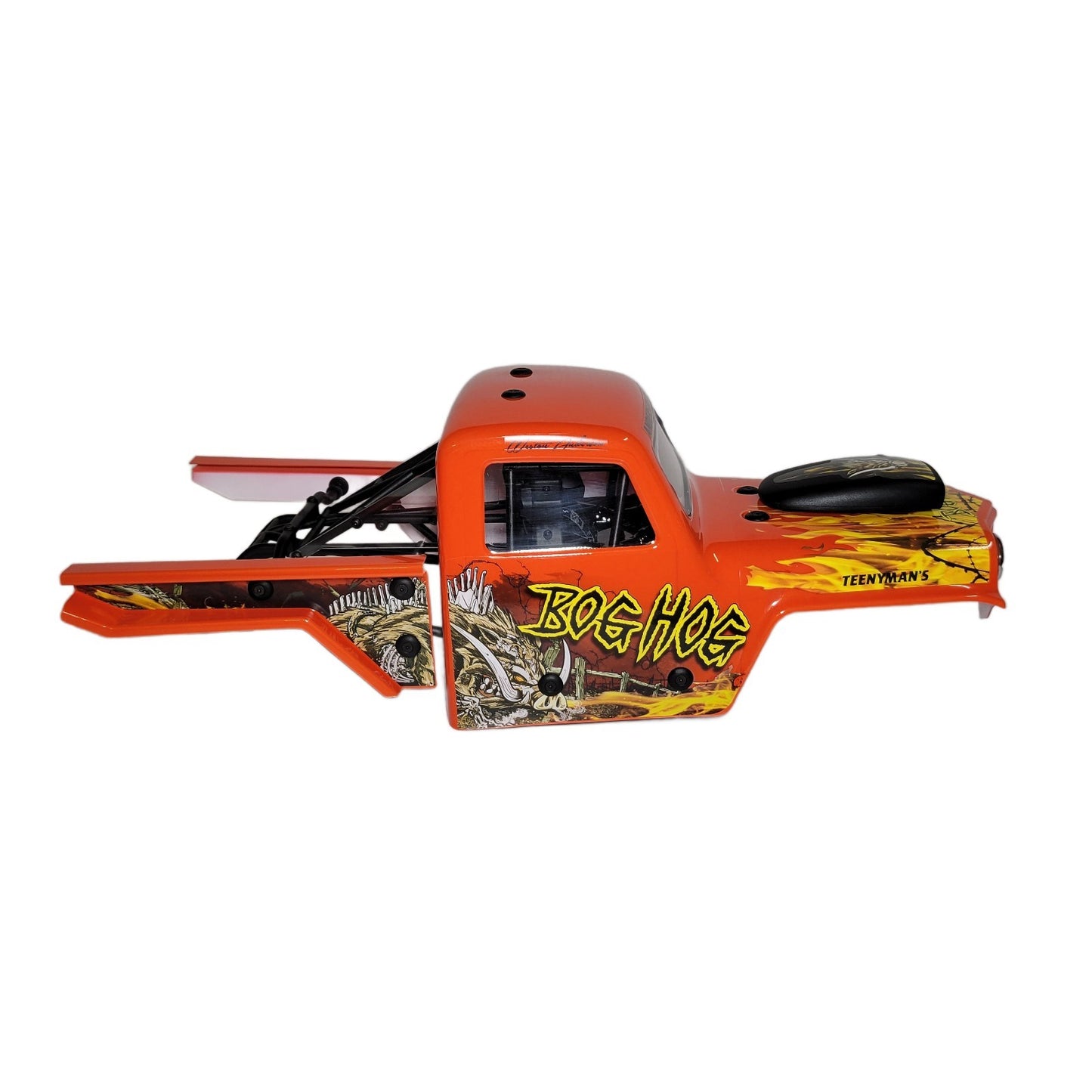 Losi LMT Bog Hog Body Factory Painted Orange Full Roll Cage, Driver & LED Lights