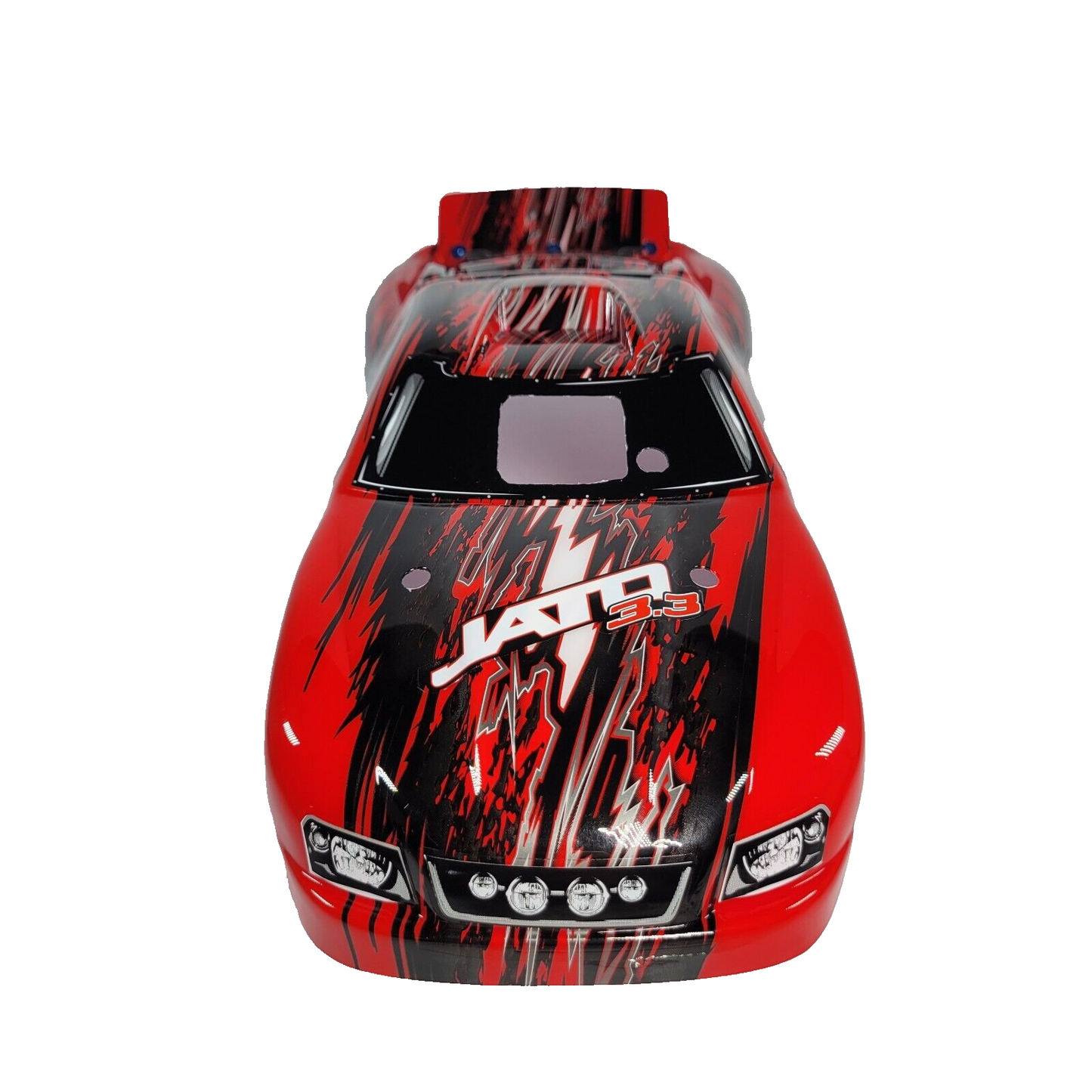 Fits Traxxas Jato 3.3 Red Black Body ProGraphix Factory Painted w/ Decals 55077