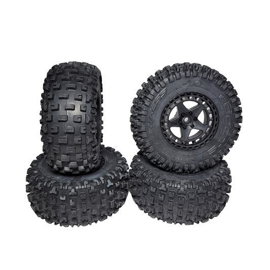 Arrma Fury 223s Tires dBoots Fortress SC Factory Glued & 14mm Wheels / Senton