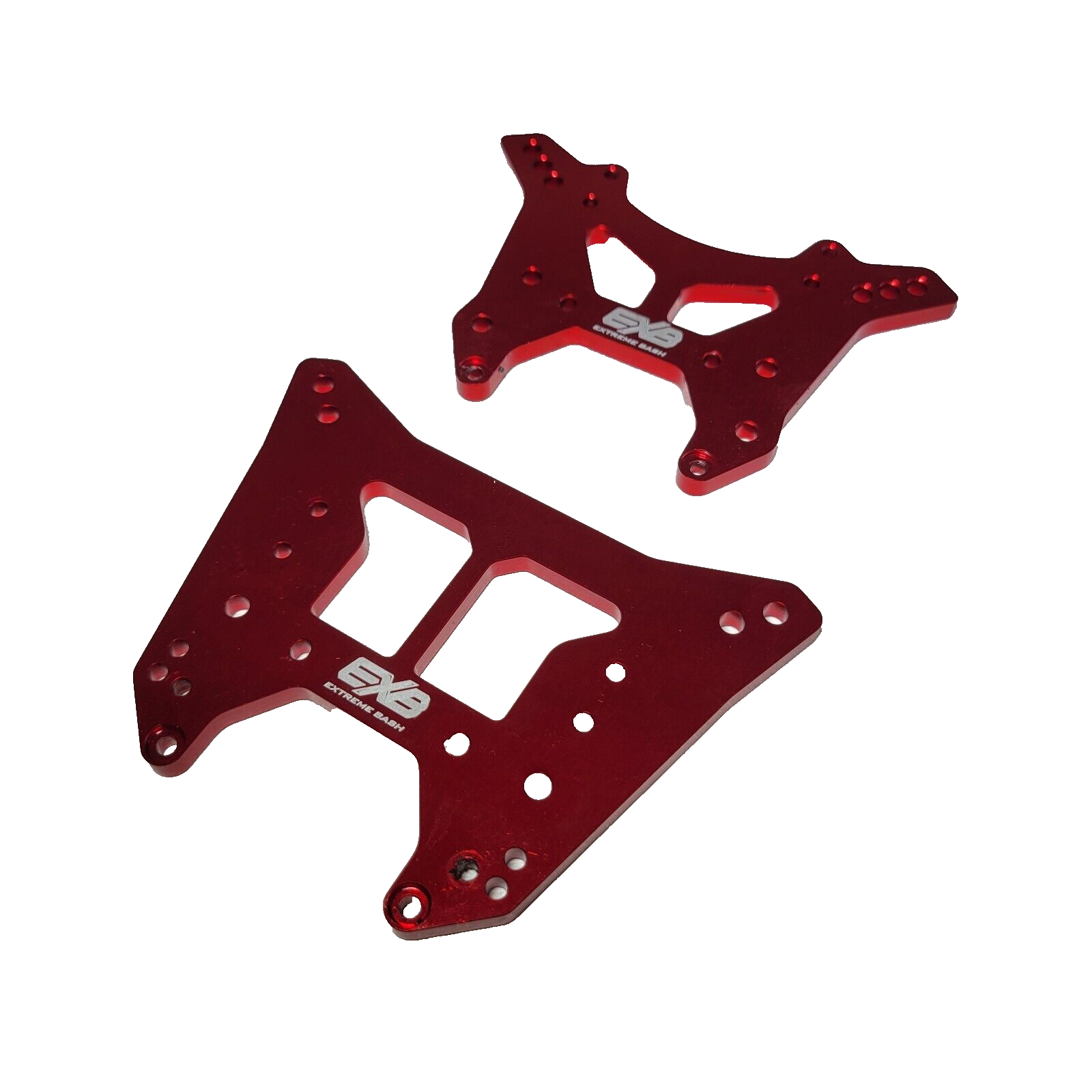 Arrma Kraton 6s EXB V6 Shock Towers Red CNC T-6 Aluminum & CLIPLESS Body Mounts
