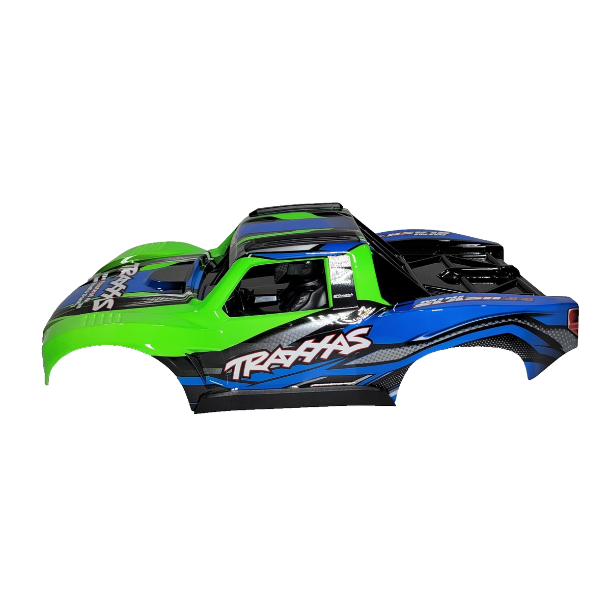 Fits Traxxas Mini Slash Clipless Body Factory Painted Green Blue & Interior
