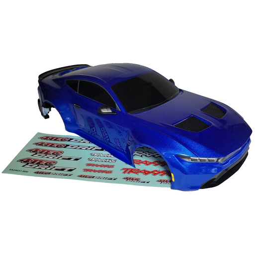 Fits Traxxas 4-Tec Drift Body Ford Mustang Clipless Factory Painted Blue Decals