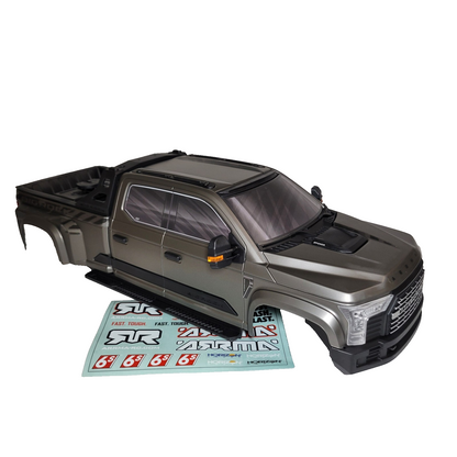 Arrma Big Rock 6s Body Gunmetal Factory Painted Deacled Complete Mirrors Cage