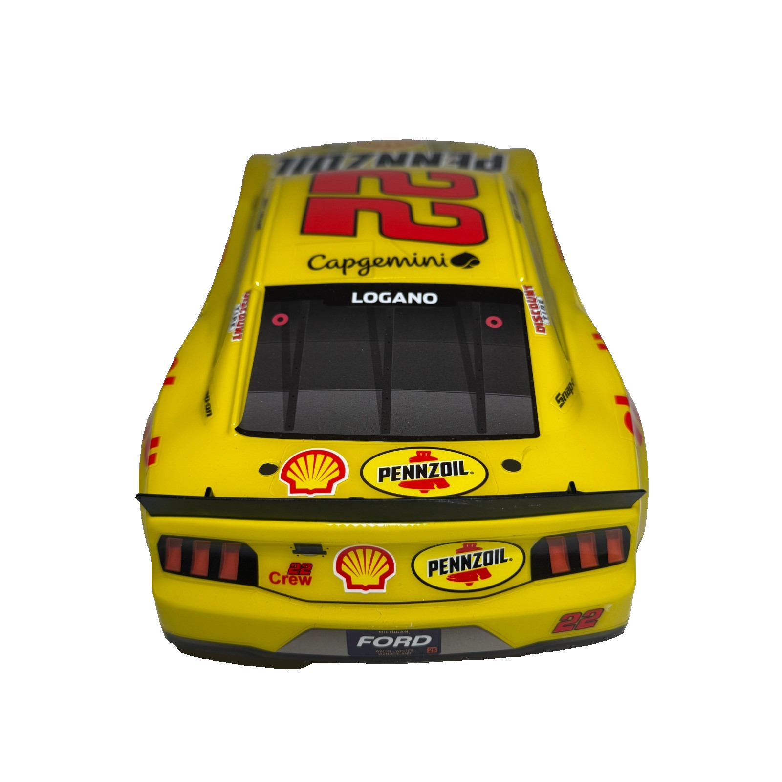 Losi Nascar Grom Body Factory Painted Yellow Red Joey Logano #22 Penzoil Decals