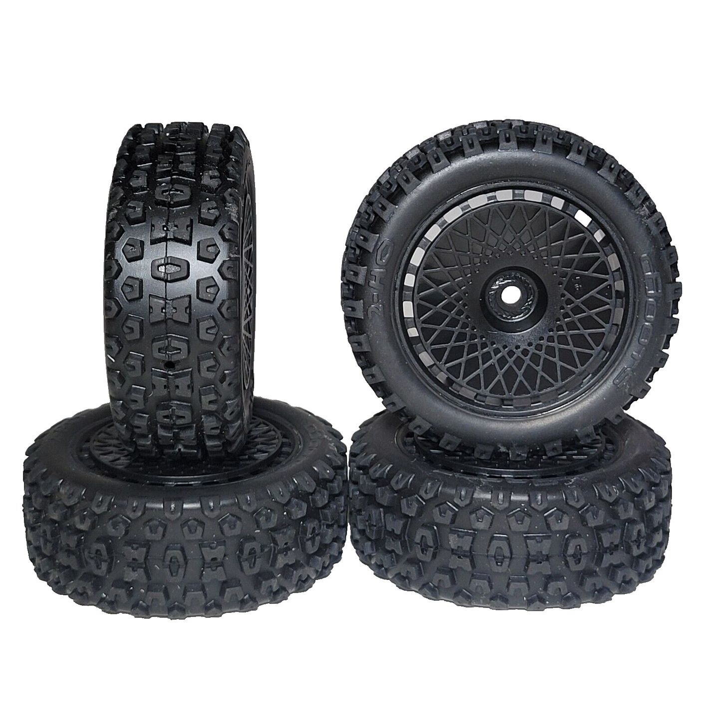 Arrma Typhon Grom 223s BLX 1/18th Tires Dboots '2-HO' & Black 12mm Wheels