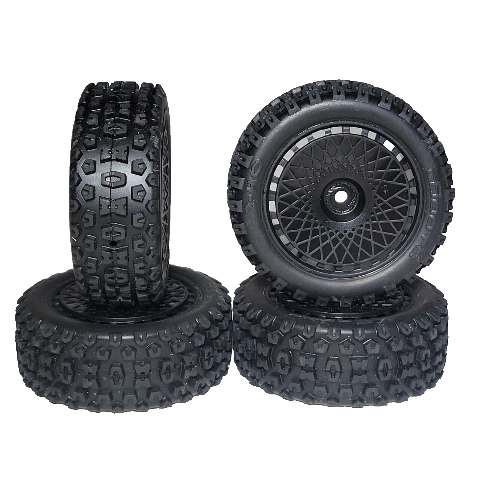 Arrma Typhon Grom 223s BLX 1/18th Tires Dboots '2-HO' & Black 12mm Wheels