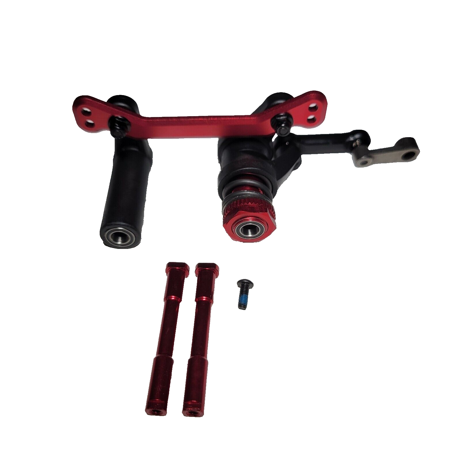 Fits Traxxas Sledge Servo Saver Steering RED Bellcrank Bearings Draglink Horn