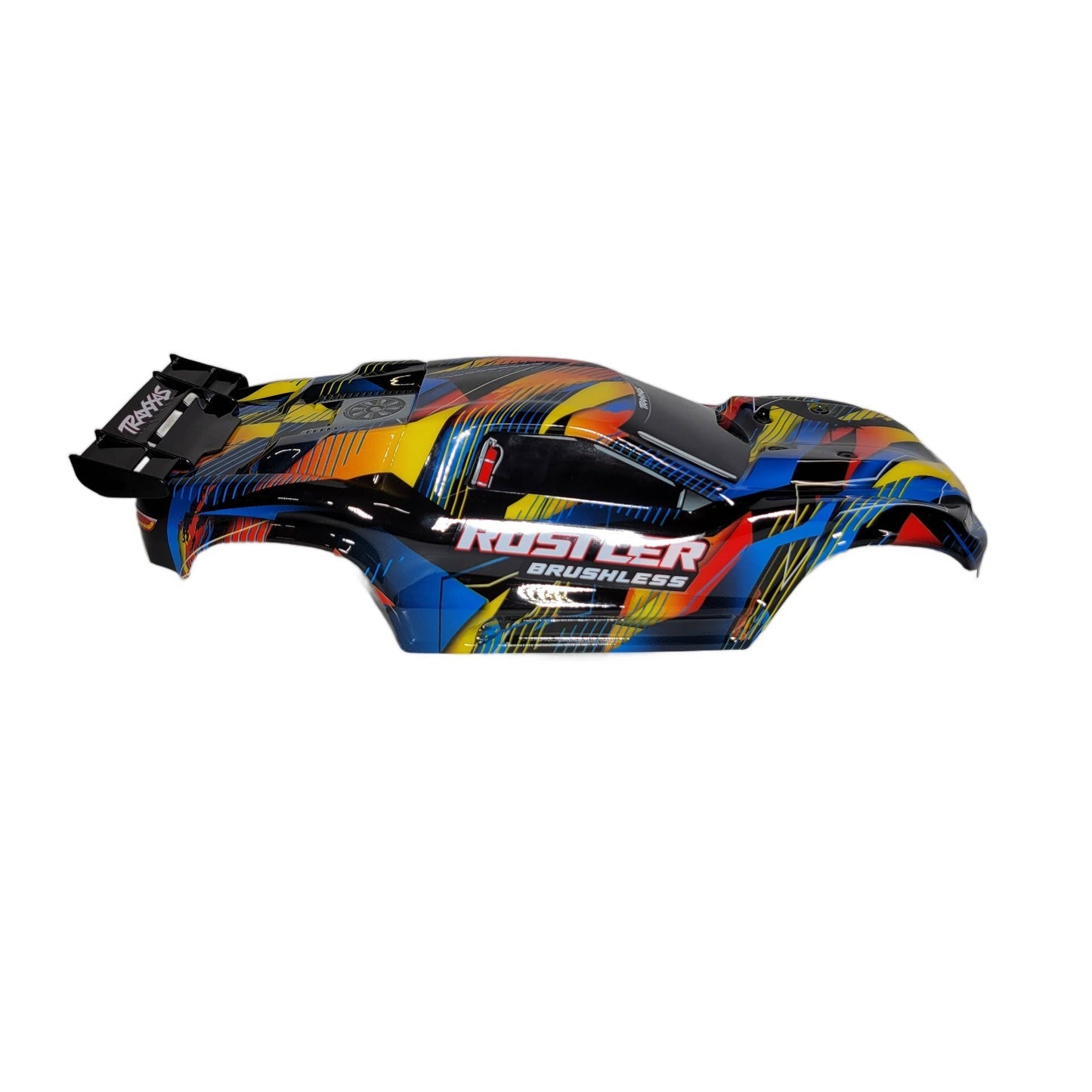 Fits Traxxas Rustler VX3 2wd Clipless Body Factory Painted Blue Black Yellow